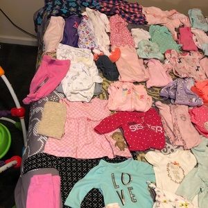 Assorted baby girl clothing